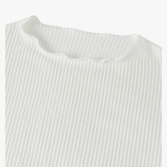 NWT Long Sleeve Mock Neck Ribbed Tops Slim Fitted Casual Basic Shirts - Picture 3 of 6